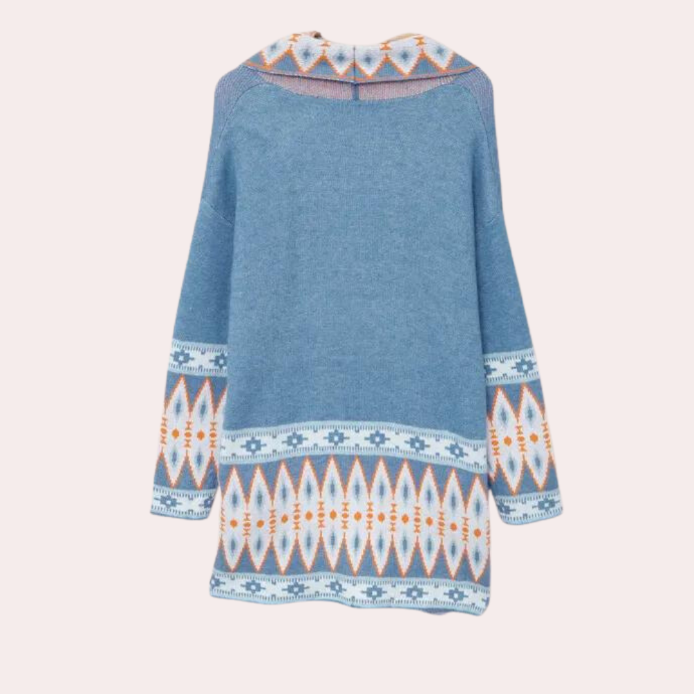 Trendige Damenstrickjacke im Boho-Stil für einen unbeschwerten Look