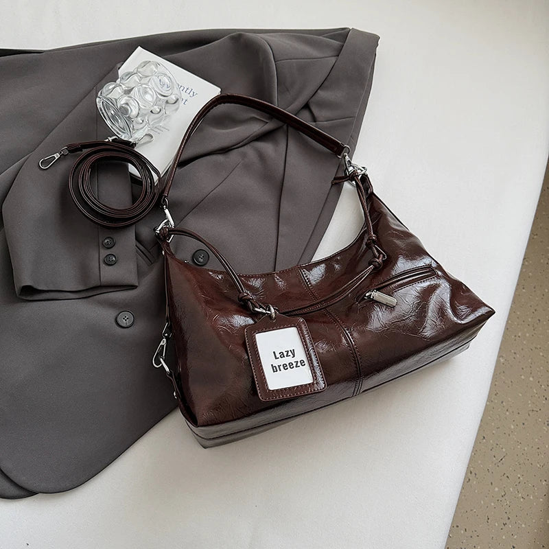 Leder Crossbody Schultertasche für Frauen 2025 Luxus Designer