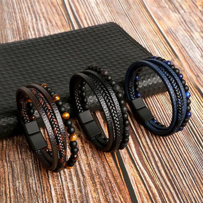 Lucas - Elegantes Lederarmband-Set für den modernen Mann