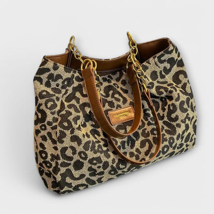 Lora. - Leopard Canvas Tote