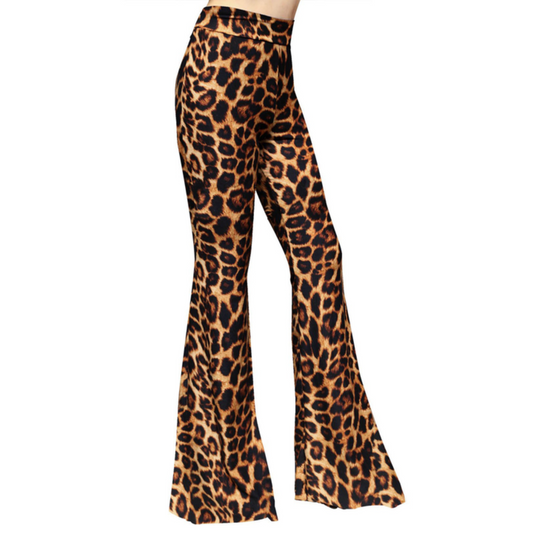 Leopard Bootcut-Hose