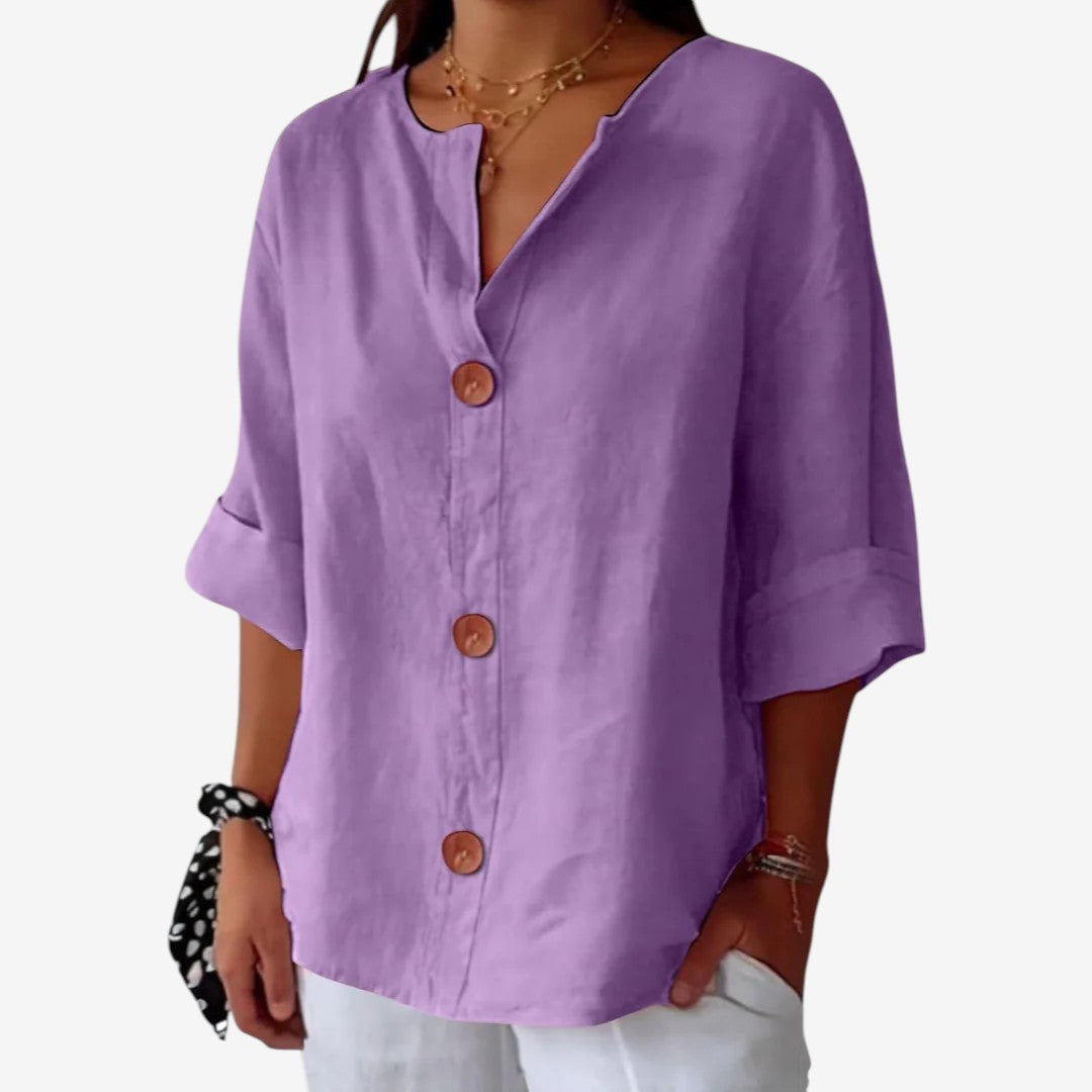 Clara™ | Leinenbluse Casual
