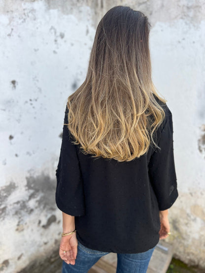 BENEDICTE - LOCKERE BLUSE MIT ÄRMELN