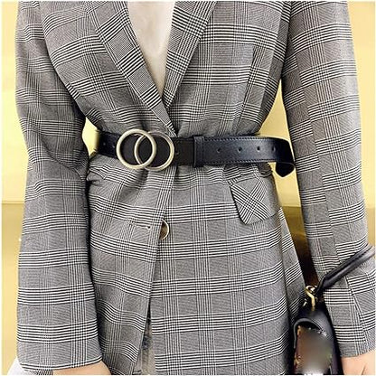 Schicker Aria Damen Ledergürtel mit modischer O-Ring-Schnalle