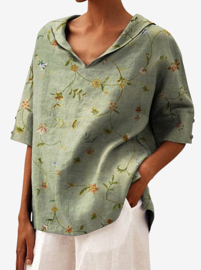 Bettina | Elegantes Leinen-Top 1+1 Gratis