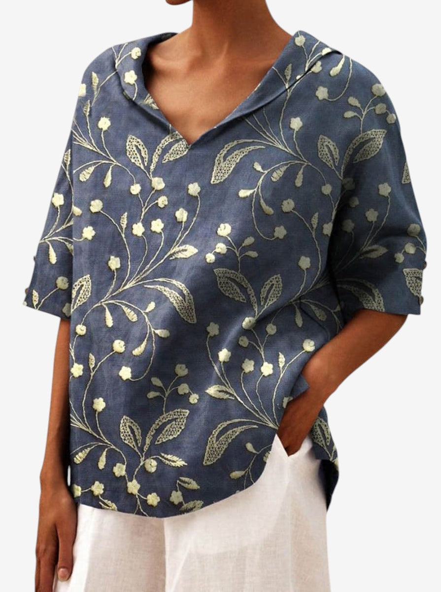 Bettina | Elegantes Leinen-Top 1+1 Gratis