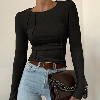 Stylisches Langarm-Top für Frauen - schlicht und elegant