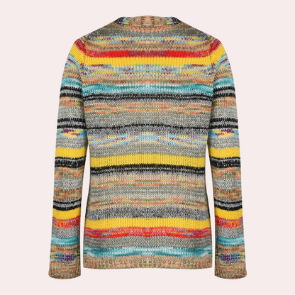 Lina - Lebendige Strickjacke für Damen mit modischem V-Ausschnitt