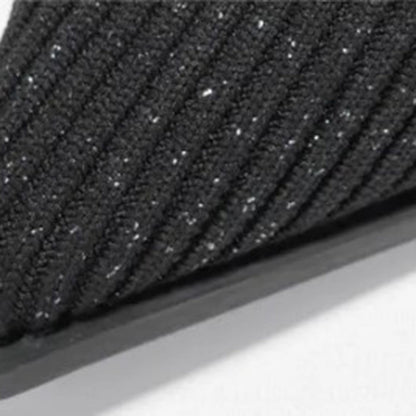 AMELIA - Trendige hohe Strickstiefel mit bequemem Blockabsatz