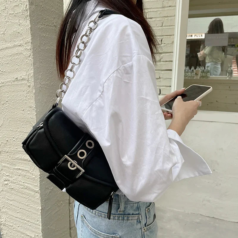 Retro Damen Kette Kleine Schultertasche