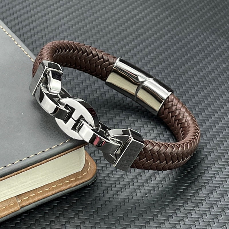 Vince - Robustes Vintage-Lederarmband für den modernen Mann