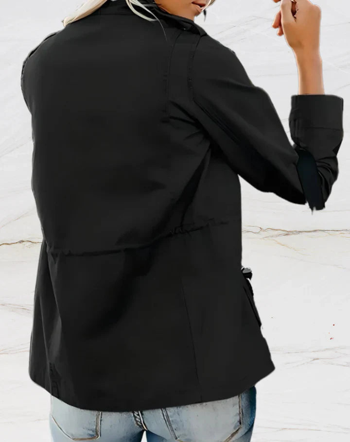 Nora - Elegante Langarmjacke mit vier funktionellen Taschen für Frauen