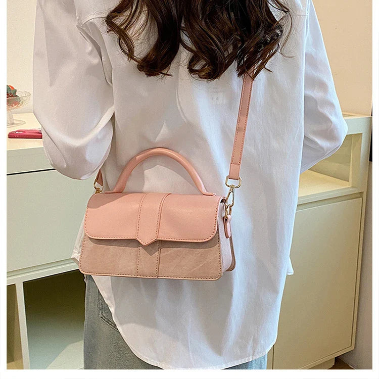 Leder Schultertasche. Modische Umhängetaschen Vintage Unterarmtasche