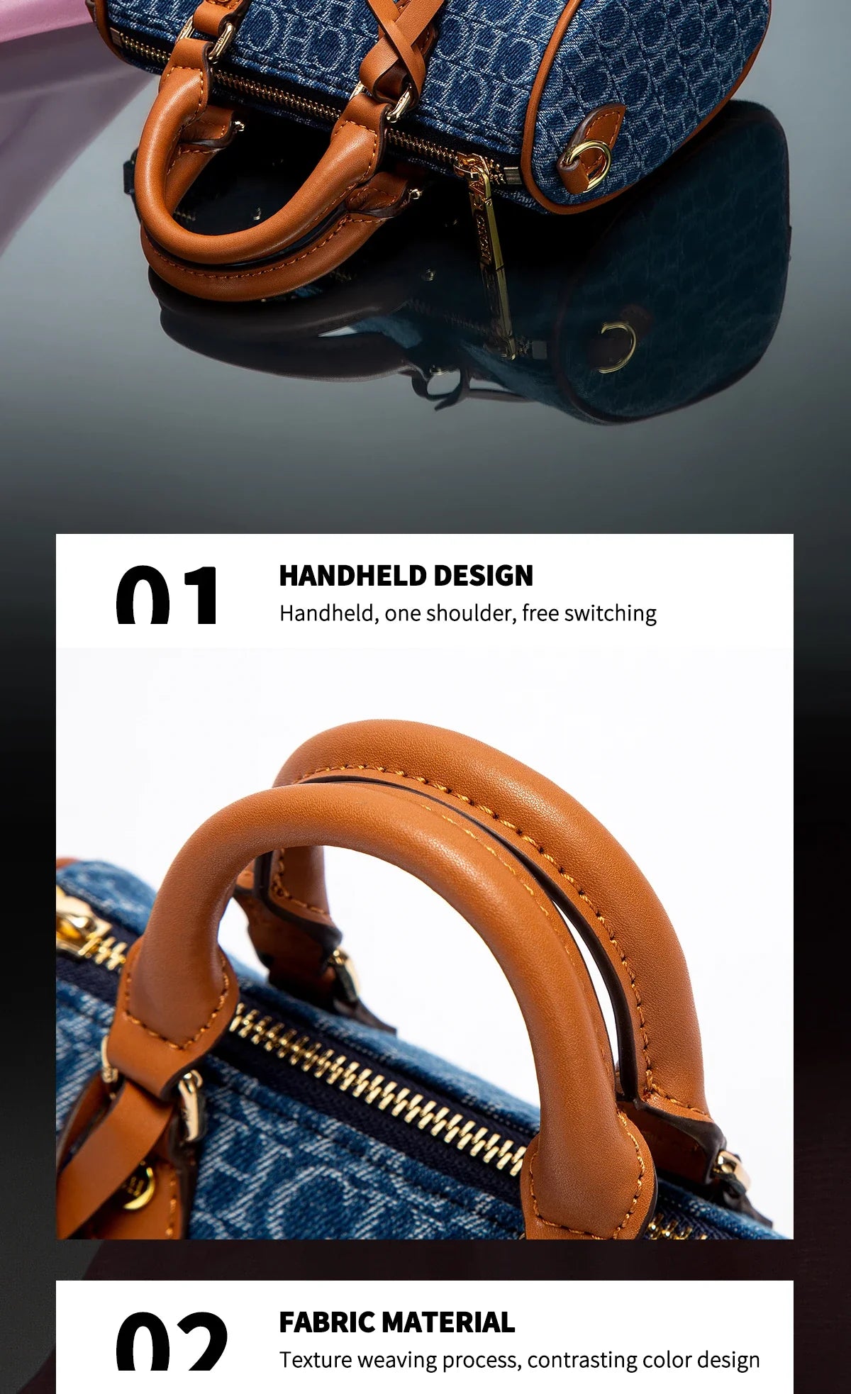 Damen Schultertasche 2025 Neue Cowboy