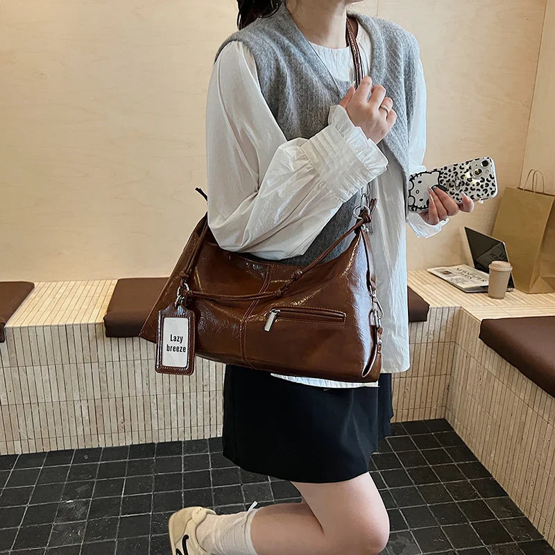 Leder Crossbody Schultertasche für Frauen 2025 Luxus Designer