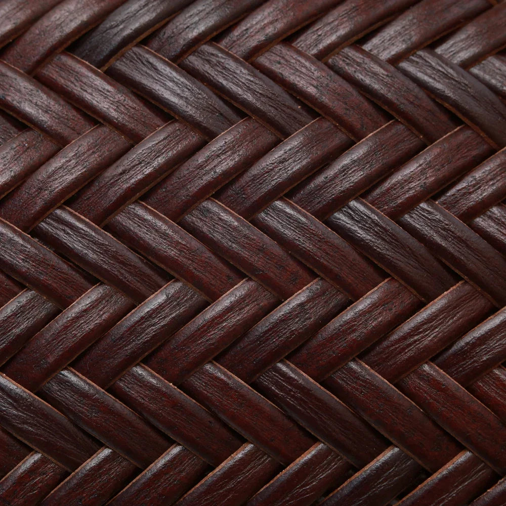 Echte Leder Schultertasche Weben Lässige Einkaufstasche