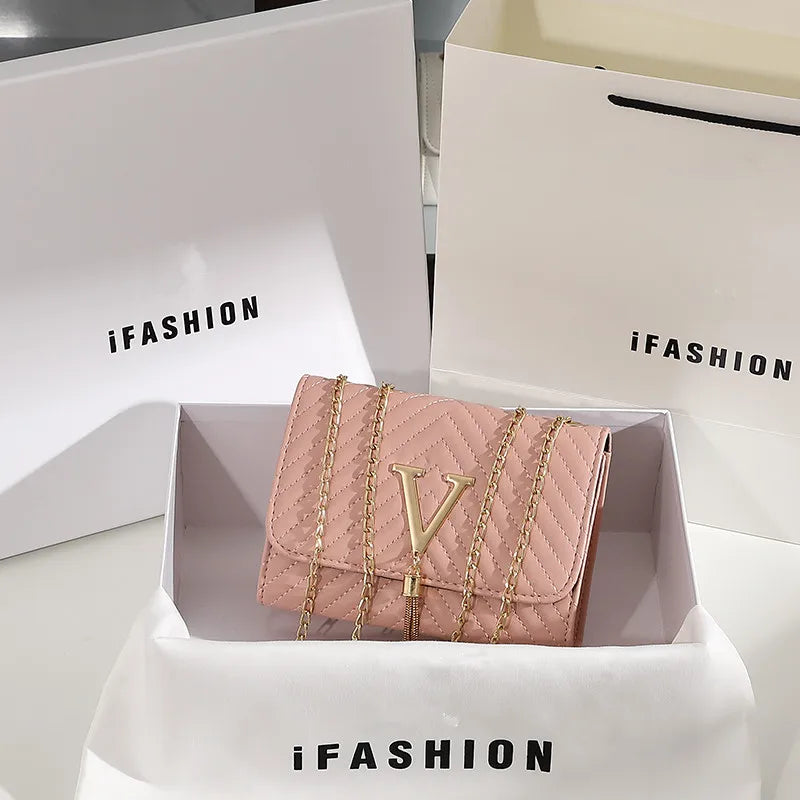 Stickerei Frauen Umhängetasche Faden Luxus Handtasche. Schultertasche