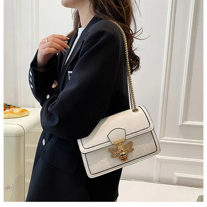 Luxuriöse Crooobody Handtasche. Bienenverschluss Tote Lässig Klappe. Krokodilprint Handtasche