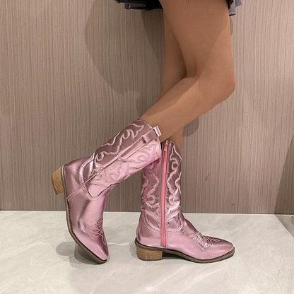 Gia - Elegante Stiefel im Metallic-Chic für einen trendigen Look
