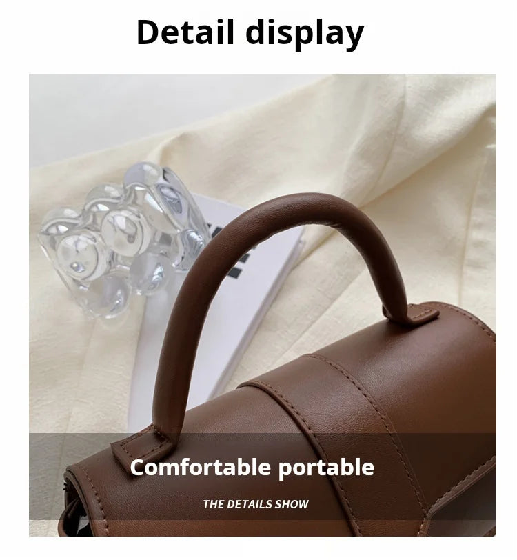 Leder Schultertasche. Modische Umhängetaschen Vintage Unterarmtasche