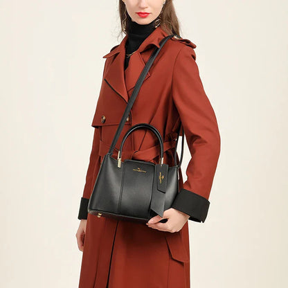 Luxuriöse Handtasche Mode Druck Große Kapazität Weiches Leder