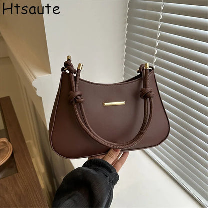 Unterarm Schultertaschen für Frauen. Neue Textur PU-Leder Umhängetasche