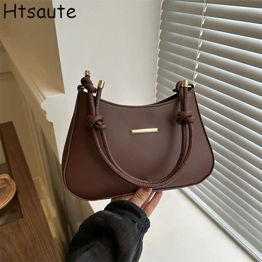 Unterarm Schultertaschen für Frauen. Neue Textur PU-Leder Umhängetasche