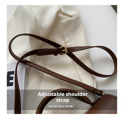 Leder Schultertasche. Modische Umhängetaschen Vintage Unterarmtasche