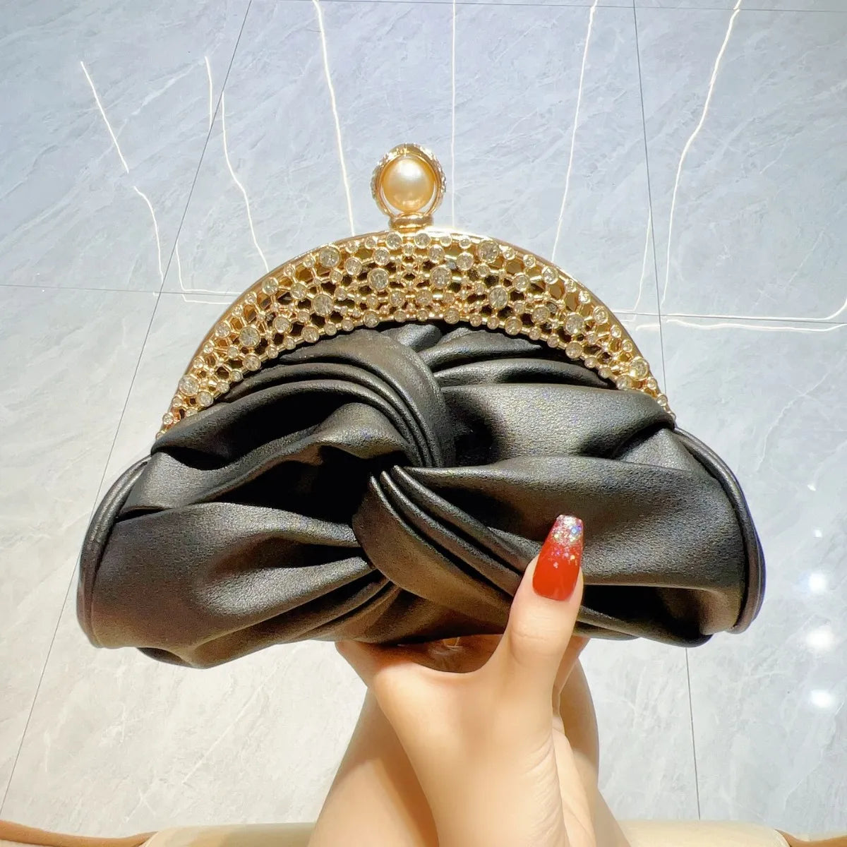 Luxuriöse Damenmode Design Handtaschen Funkelnde Bankett Clutch Tasche