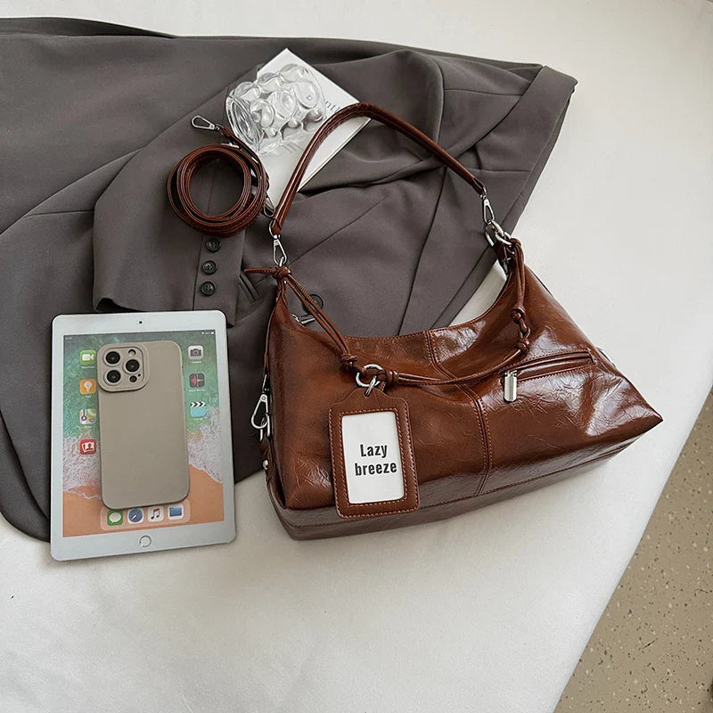 Leder Crossbody Schultertasche für Frauen 2025 Luxus Designer