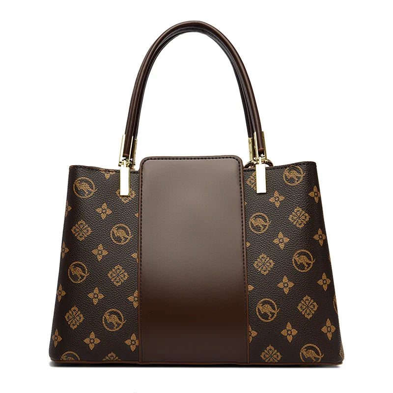 Luxuriöse Handtasche Mode Druck Große Kapazität Weiches Leder