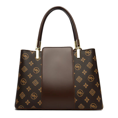 Luxuriöse Handtasche Mode Druck Große Kapazität Weiches Leder