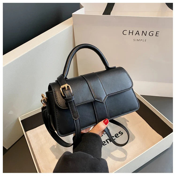 Leder Schultertasche. Modische Umhängetaschen Vintage Unterarmtasche