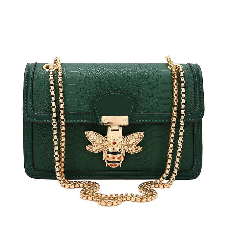 Luxuriöse Crooobody Handtasche. Bienenverschluss Tote Lässig Klappe. Krokodilprint Handtasche