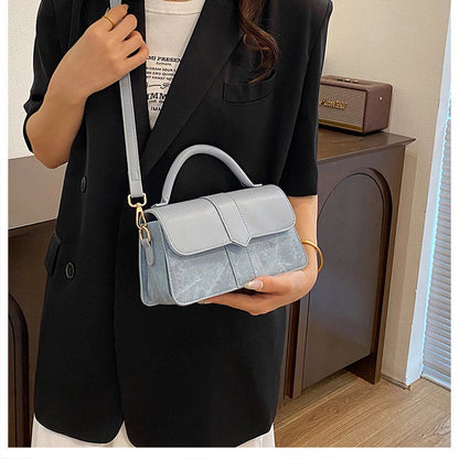 Leder Schultertasche. Modische Umhängetaschen Vintage Unterarmtasche