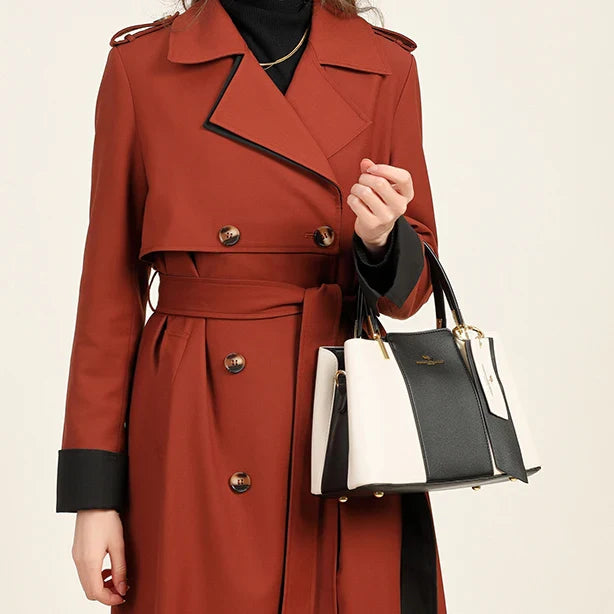 Luxuriöse Handtasche Mode Druck Große Kapazität Weiches Leder