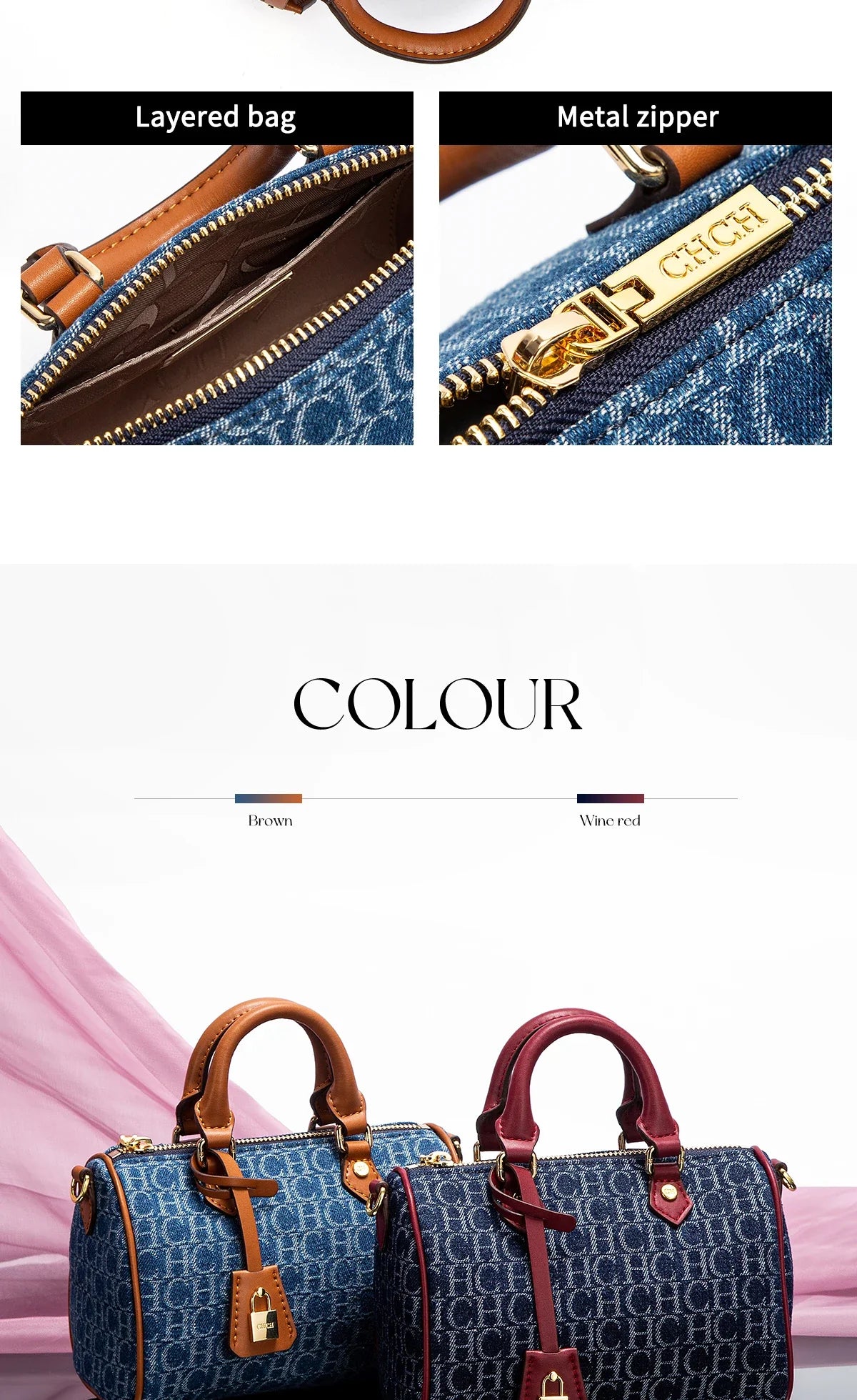 Damen Schultertasche 2025 Neue Cowboy