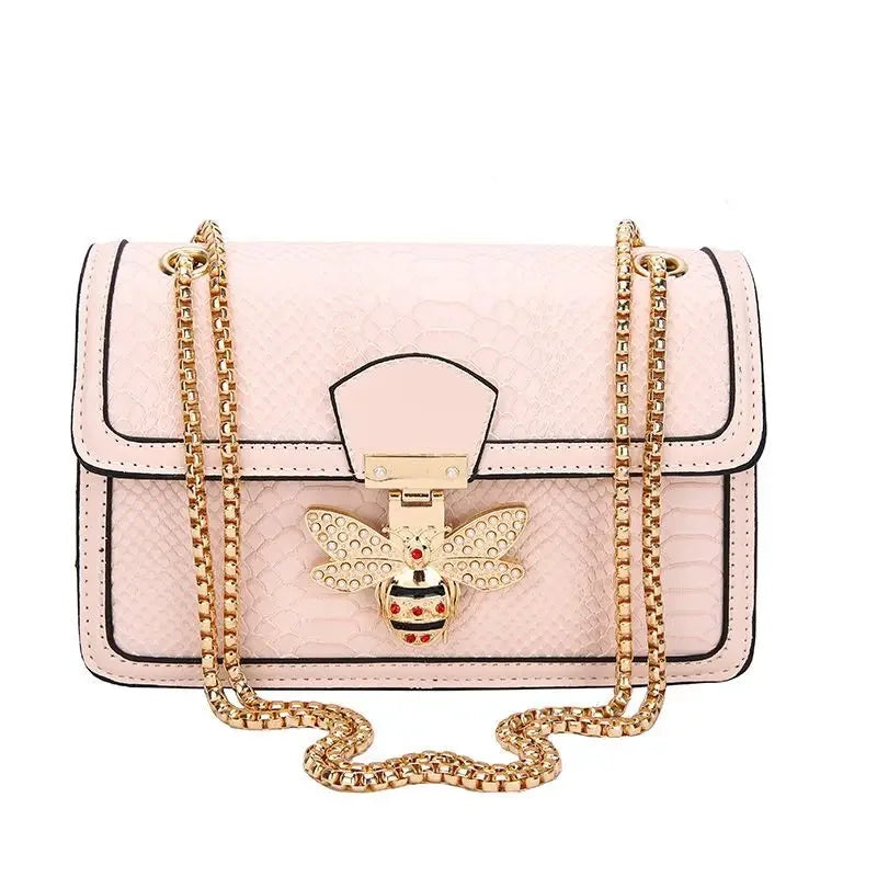 Luxuriöse Crooobody Handtasche. Bienenverschluss Tote Lässig Klappe. Krokodilprint Handtasche