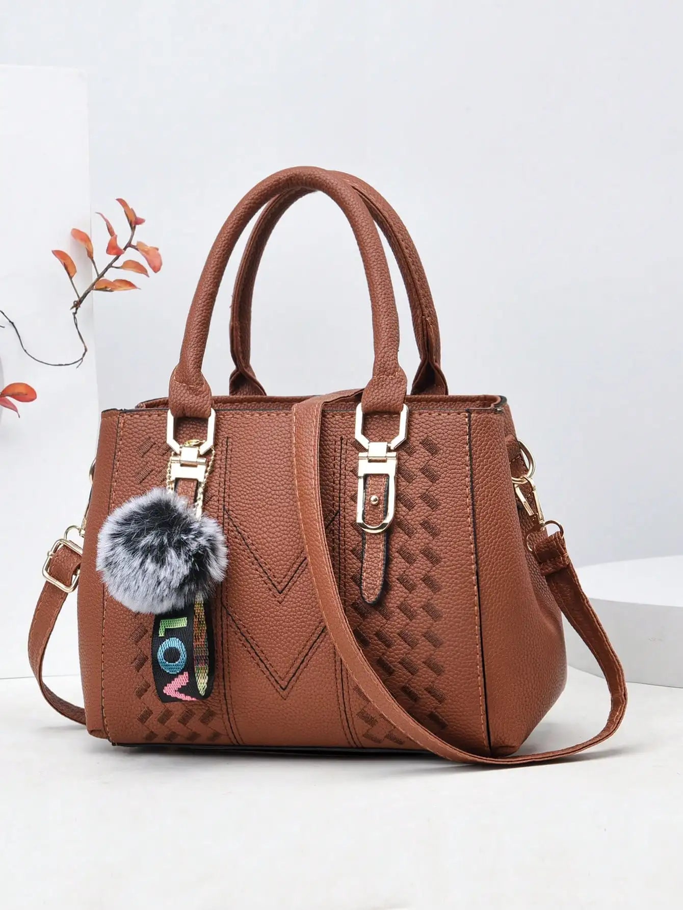 Modische große Kapazität bestickte Damen Umhängetasche