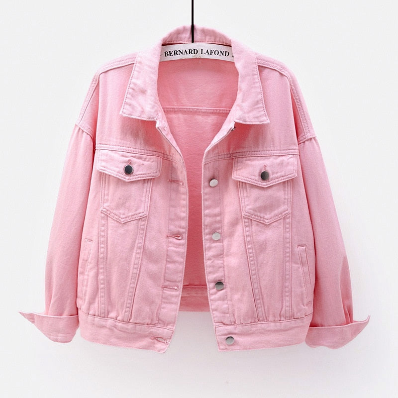 Aurelia - Elegante und bequeme rosa Denim-Jacke für Frauen