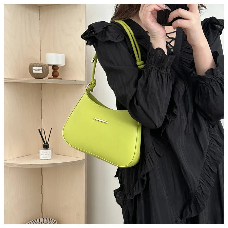 Unterarm Schultertaschen für Frauen. Neue Textur PU-Leder Umhängetasche