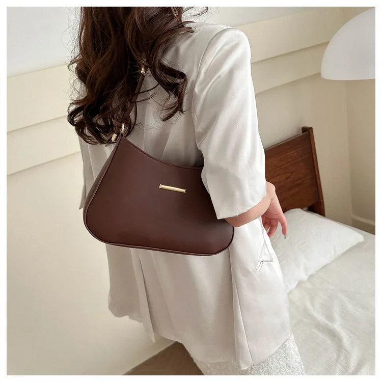 Unterarm Schultertaschen für Frauen. Neue Textur PU-Leder Umhängetasche