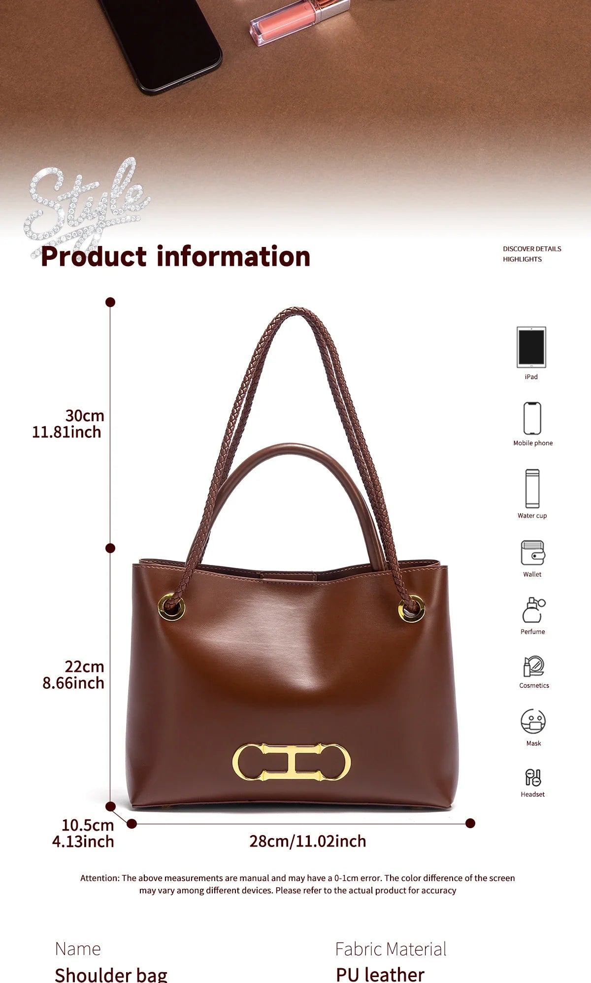 Klassisches Luxusdesign Damen Neue Handtasche Business Pendler