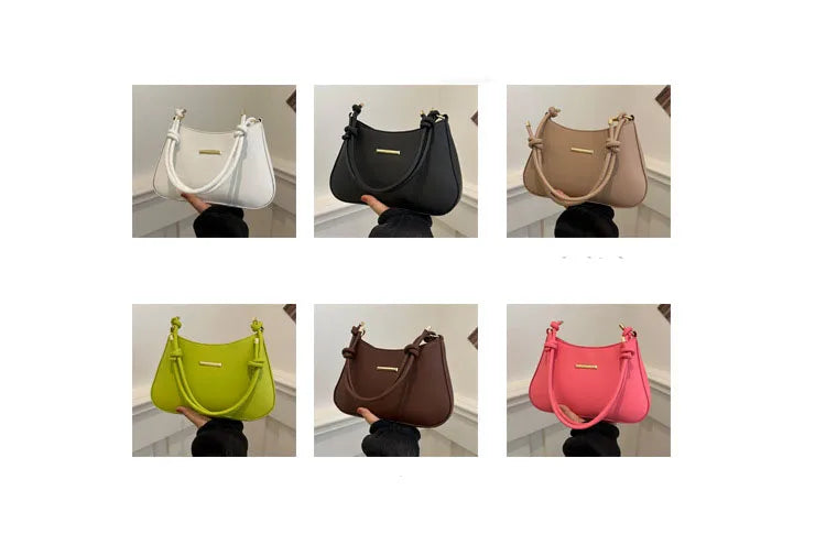 Unterarm Schultertaschen für Frauen. Neue Textur PU-Leder Umhängetasche