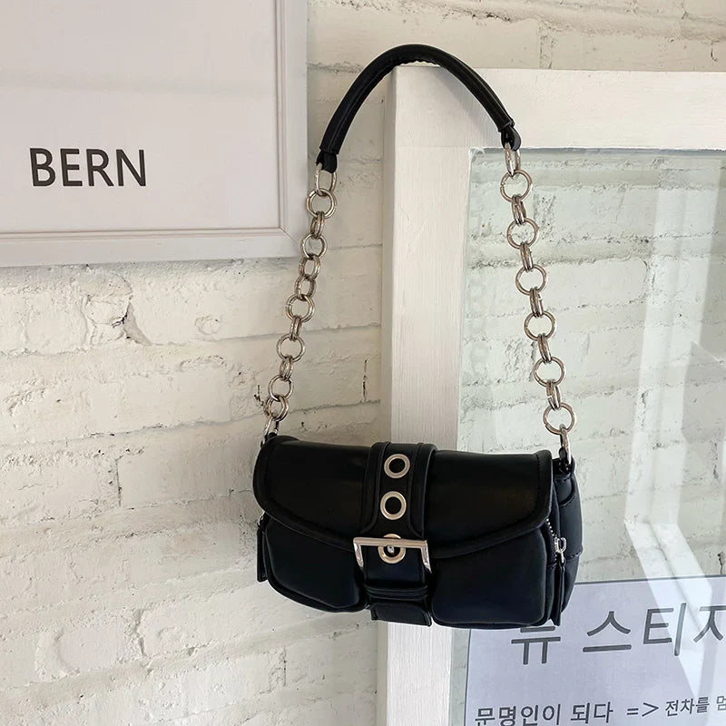 Retro Damen Kette Kleine Schultertasche