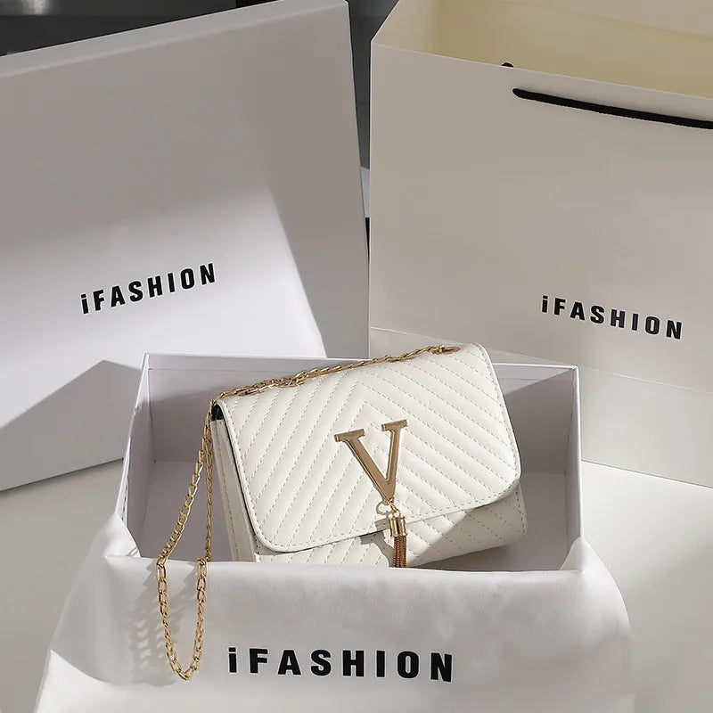 Stickerei Frauen Umhängetasche Faden Luxus Handtasche. Schultertasche