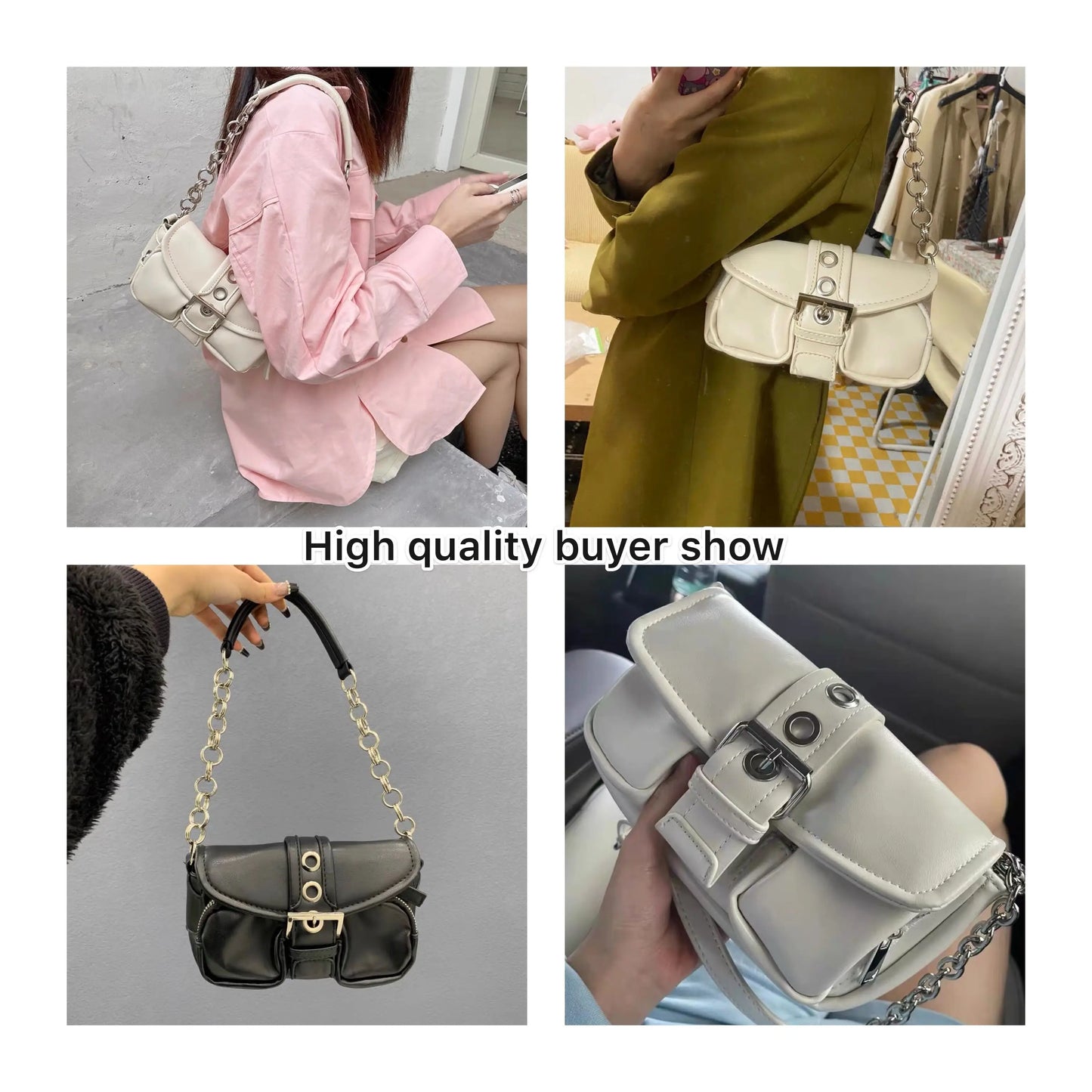 Retro Damen Kette Kleine Schultertasche