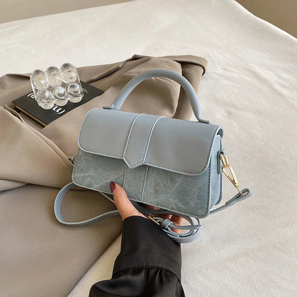 Leder Schultertasche. Modische Umhängetaschen Vintage Unterarmtasche