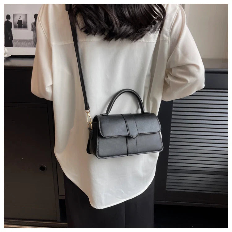 Leder Schultertasche. Modische Umhängetaschen Vintage Unterarmtasche