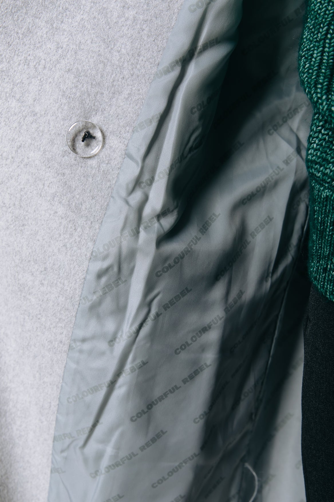 Zania Wollmantel | Hellgrau meliert